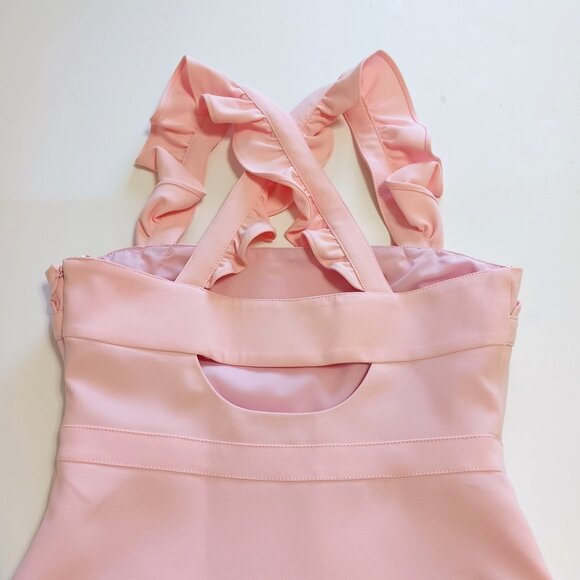 Likely Hara Pink Ruffled Midi Dress Size 4 - Picture 6 of 14